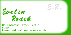 evelin rodek business card